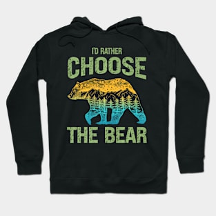 The Bear In Woods 2024 I Pick The Bear Women Hoodie